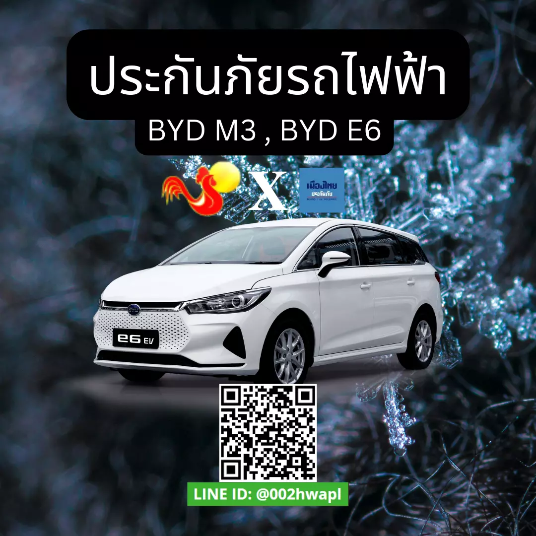 ประกันภัยรถยนต์ไฟฟ้า ทำประกัน BYD E6 เพื่อความอุ่นใจ